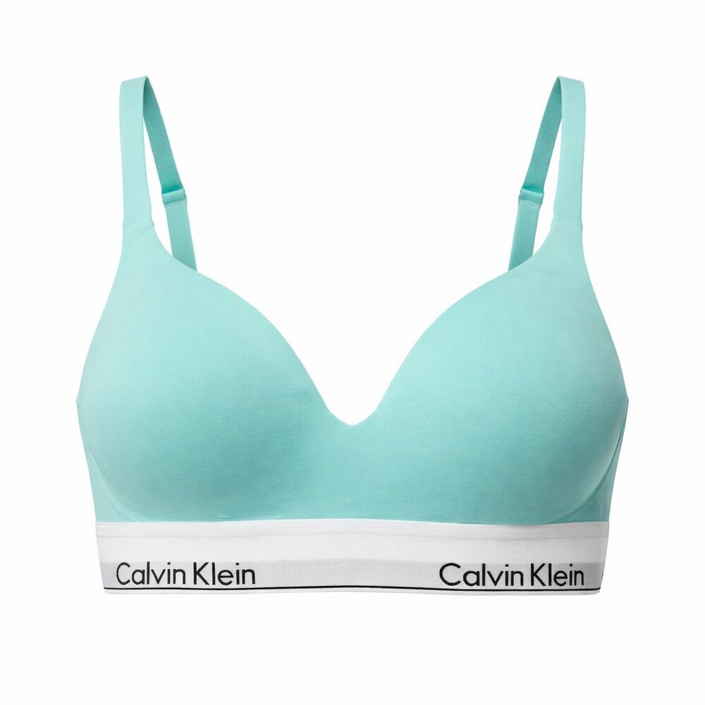Calvin Klein Icon Cotton Lightly Lined Bralette Mint Green